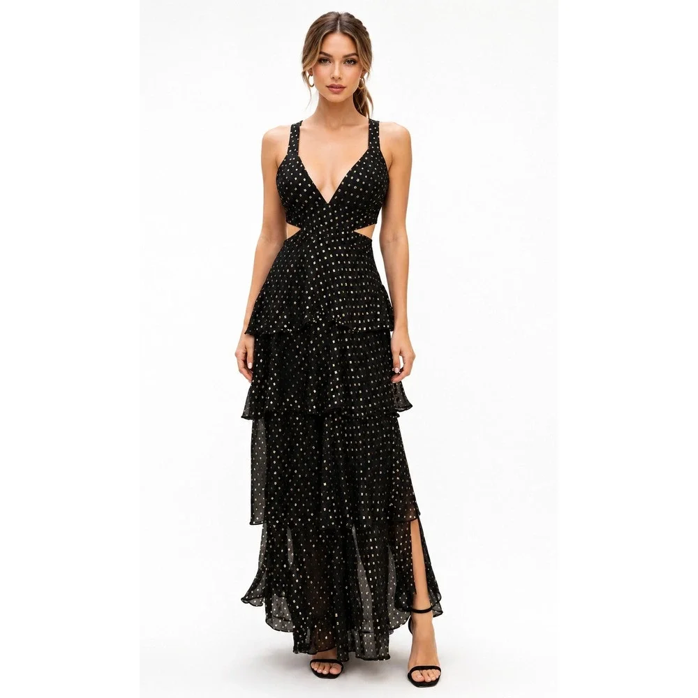blue glitter midi dress Pleated Diamond Linen Ruffle Sleeve Wedding Guest %0D%0ADelicate%20sewing%20and%20hemming%20by%20durable%20needle%20lockstitch%20machine Veaul 2026 Chic Beautiful Size:US5 - IT35 wairgroup:modern fit